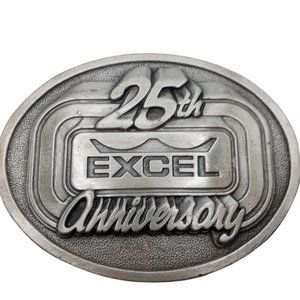 1985 Hustler Mower Excel Industries Belt Buckle 25th Anniversary Hesston Kansas